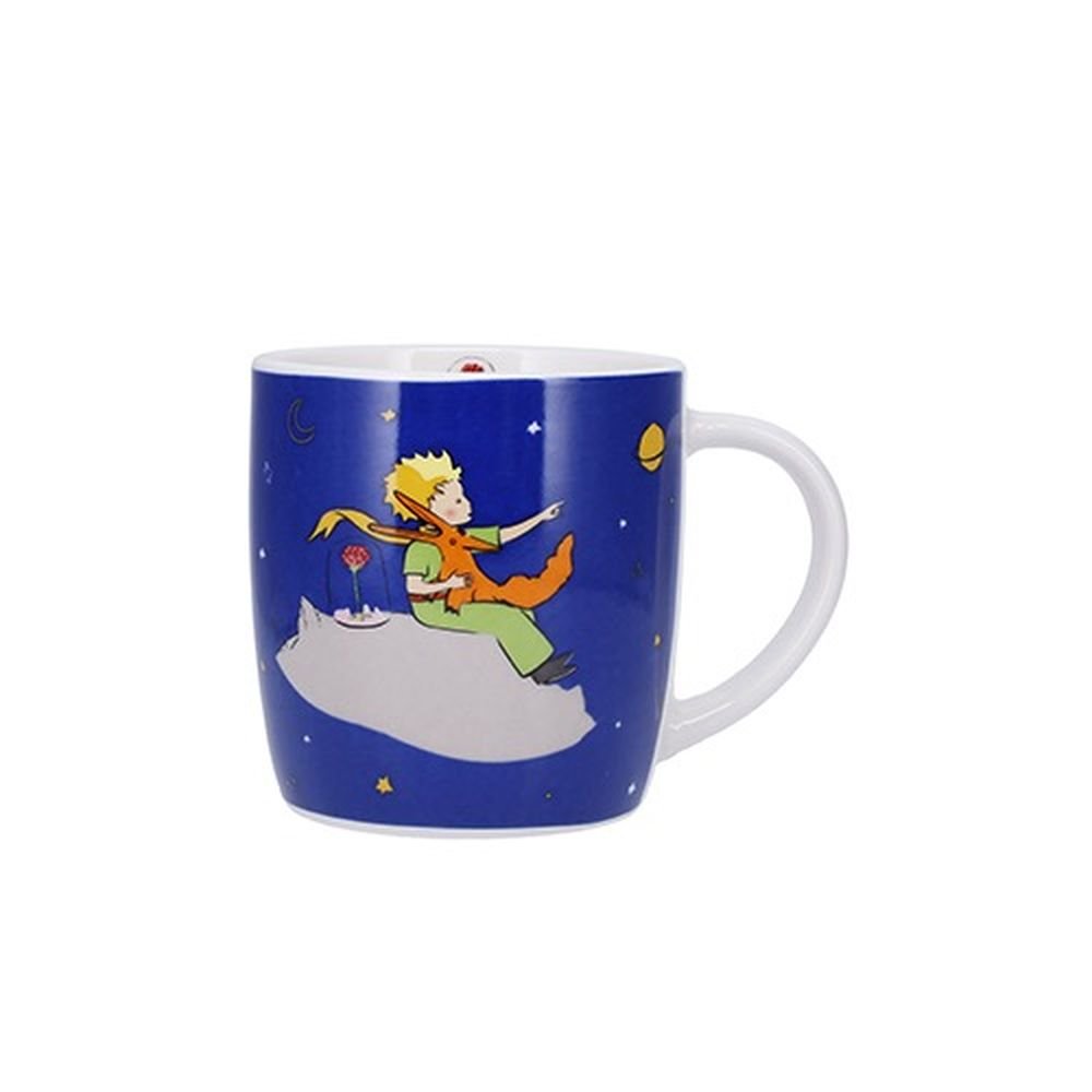 Taza porcelana El Pequeño Principito azul 350 ml marca Kiub Principito