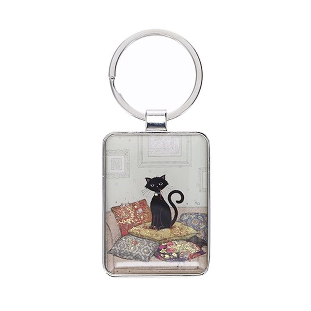 Llavero Rectangular Gato y Cojines KIUB