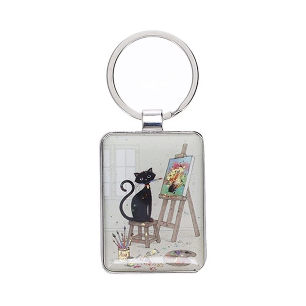 Llavero Rectangular Gato Pintor KIUB Imagen principal del producto