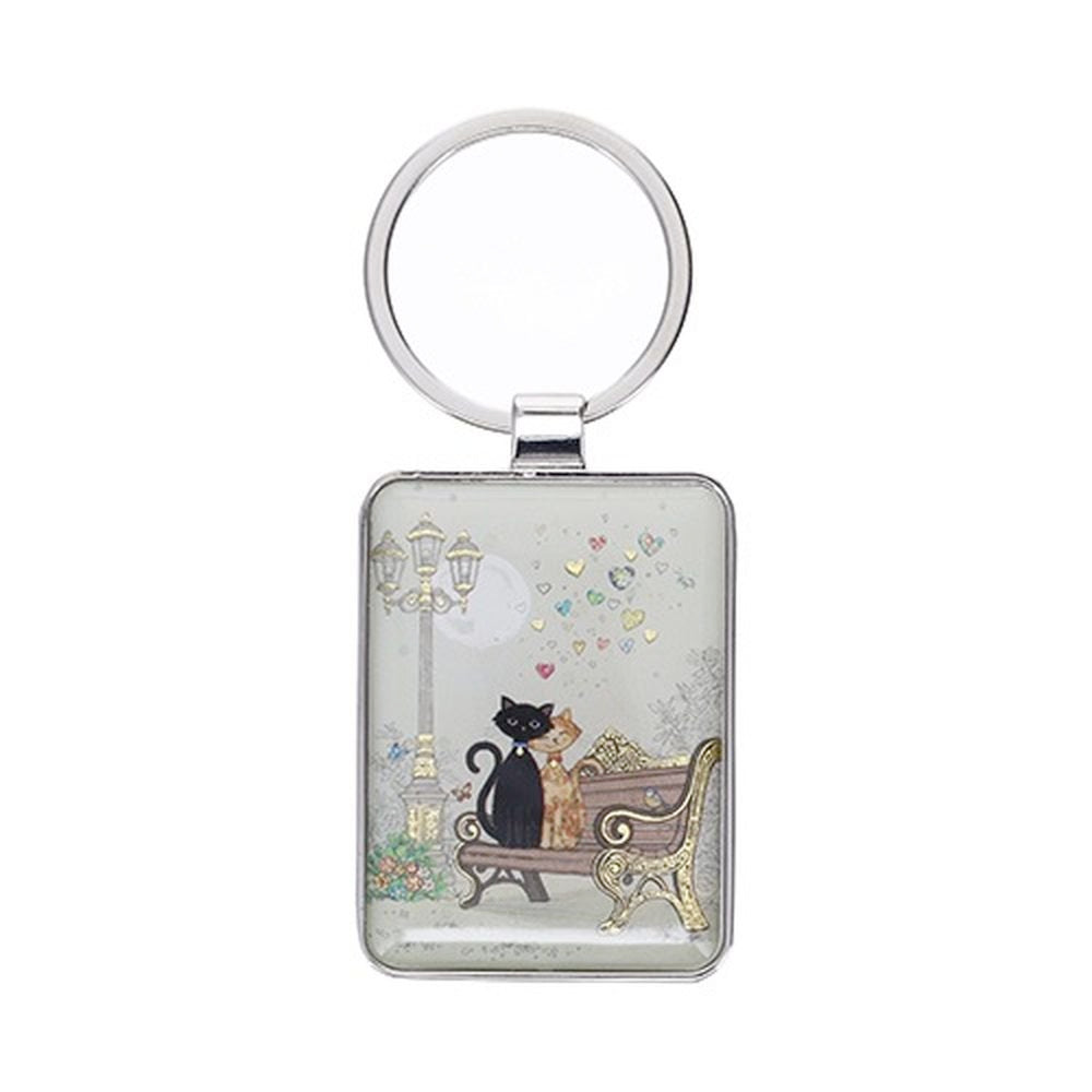 Llavero Rectangular Pareja de Gatos KIUB