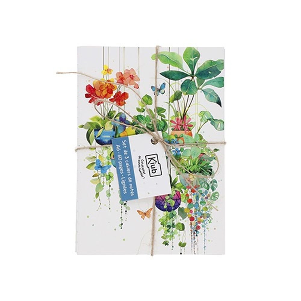 Set 3 Cuadernos A6 Aves Plantas Marca Kiub Imagen principal del producto