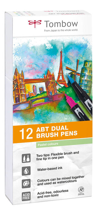 Rotulador Tombow Dual Brush Set 12 Colores Pastel | Tombow | Pack 1 Unidades Imagen principal del producto