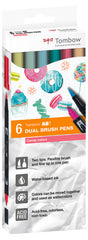 Rotulador Tombow Dual Brush Set 6 Colores Candy Caja Carton | Tombow | Pack 1 Unidades