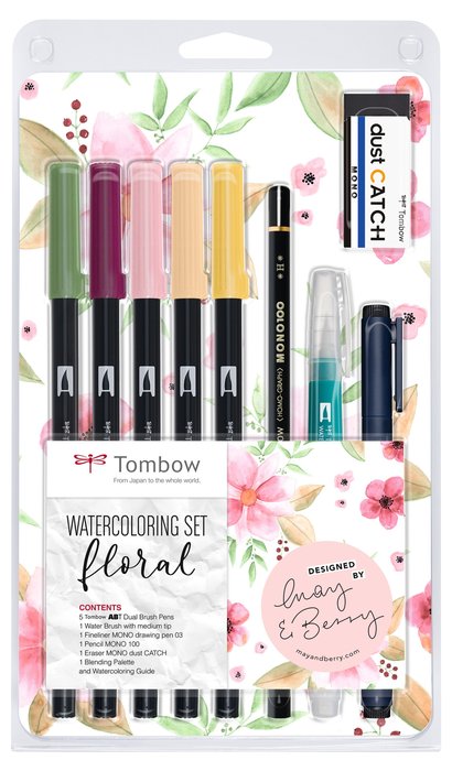 Set de 5 rotuladores Tombow Dual Brush Floral
