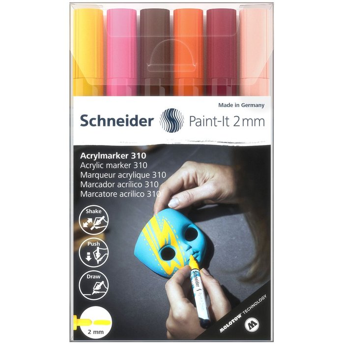 Rotulador Schneider Paint-It 310 Estuche 6 Surtidos | Schneider | Pack 1 Unidades Imagen principal del producto