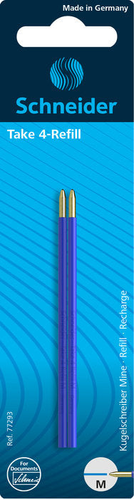 Recambio Bolígrafo 4 Colores Blister 2 Uds Azul Schneider