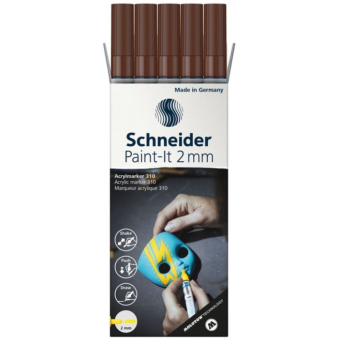 Rotulador Schneider Paint-It 310 2Mm Marron | Schneider | Pack 5 Unidades Imagen principal del producto