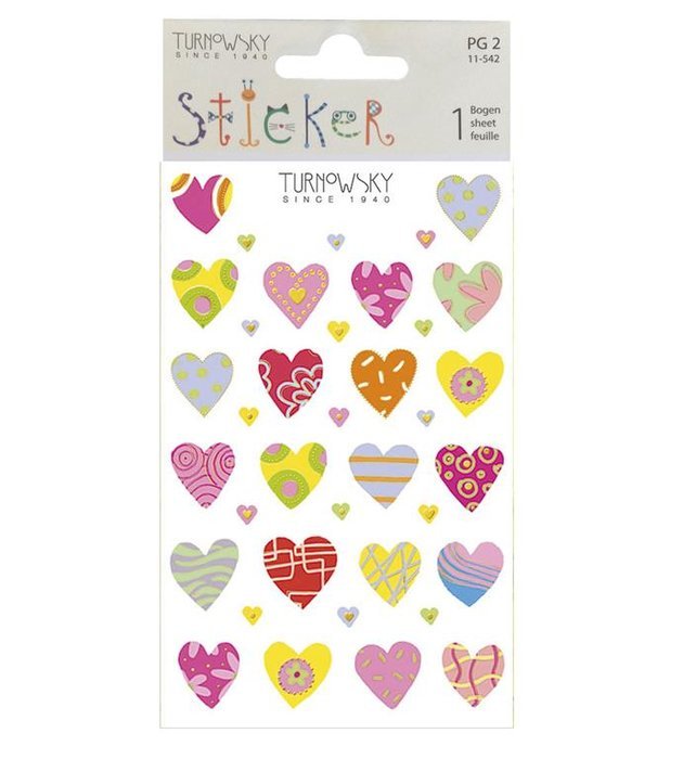 PEGATINAS MINI CORAZONES TURNOWSKY | ARGUVAL, S,L, | ENVASE 5 UDS. UNIDAD | 4004680481704