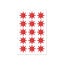 STICKER BSB NAVIDAD ESTRELLAS ROJAS /09-501 | ARGUVAL NAVIDAD | ENVASE 5 UDS. UNIDAD | 4004680507428