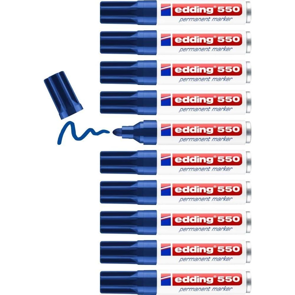 Rotulador Edding 550 Azul | Edding | Pack 10 Unidades