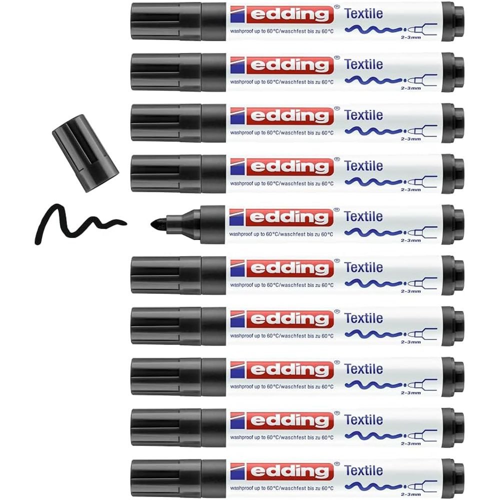 Rotulador Edding 4500 Tela Negro | Edding | Pack 10 Unidades