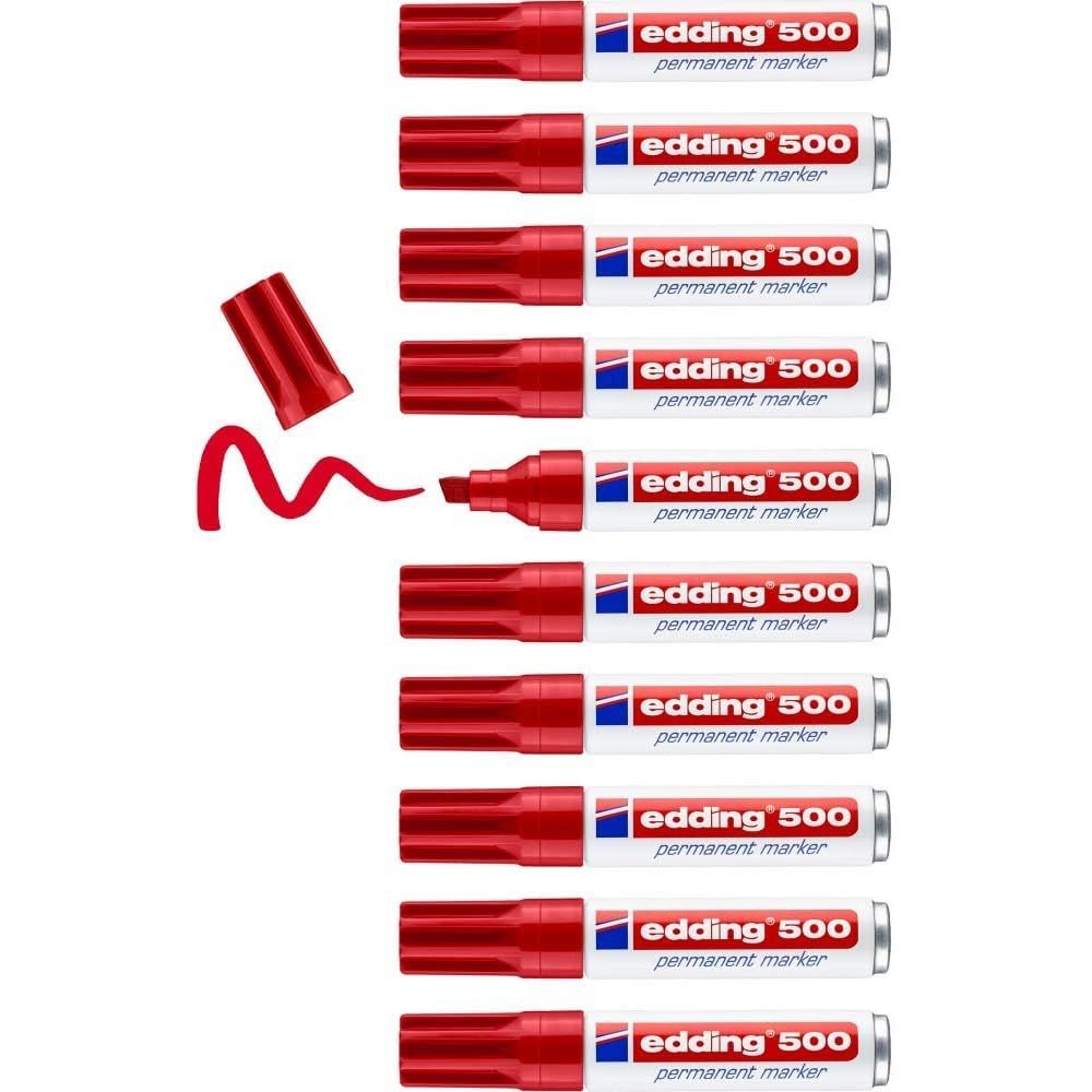 Rotulador Edding 500 Rojo | Edding | Pack 10 Unidades