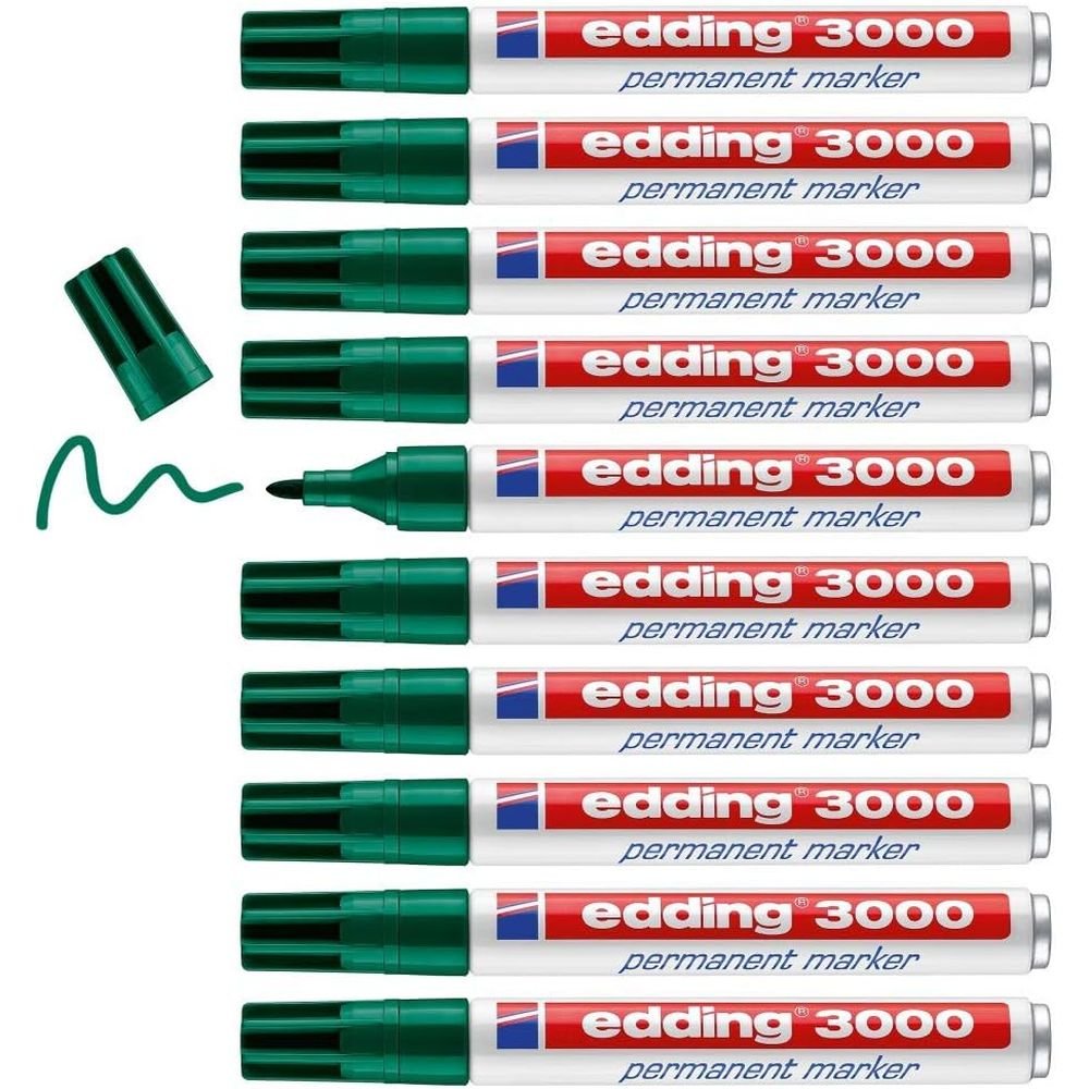 Rotulador Edding 3000 Verde | Edding | Pack 10 Unidades