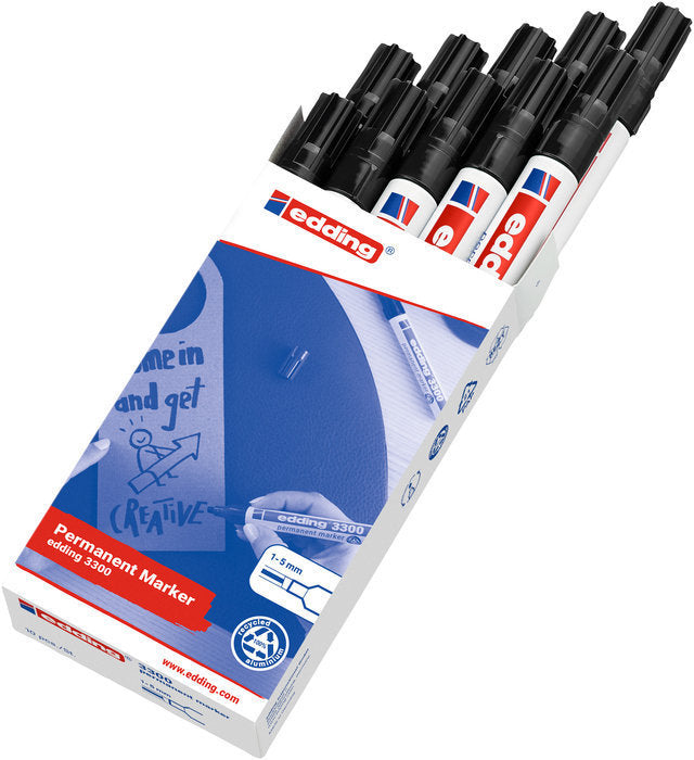 Rotulador Edding 3300 Negro | Edding | Pack 10 Unidades
