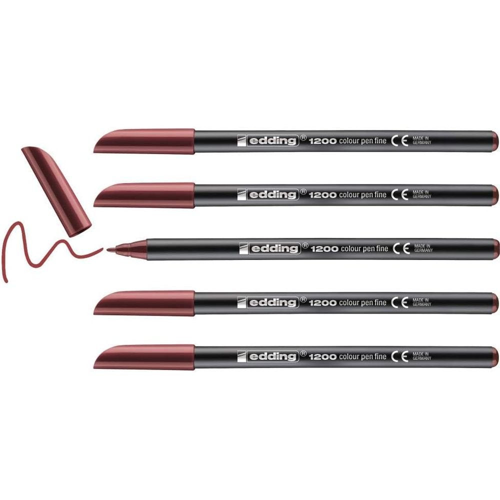 Rotulador Edding 1200 Rojo Ingles | Edding | Pack 5 Unidades