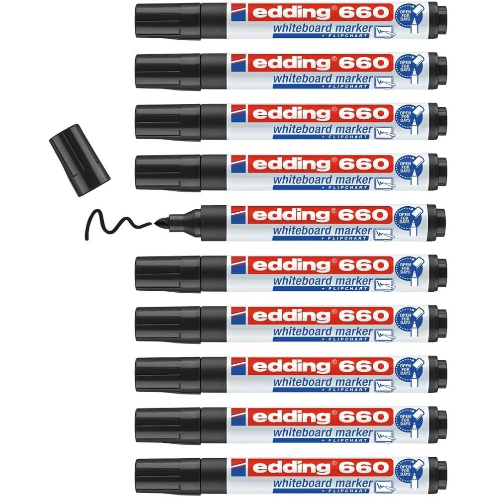 Rotulador Pizarra Edding 660 Negro | Edding | Pack 10 Unidades Imagen principal del producto