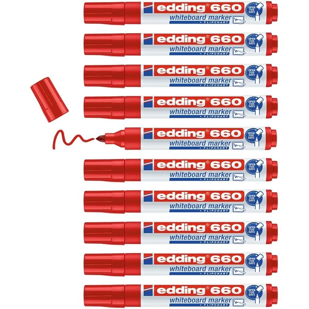 Rotulador Pizarra Edding 660 Rojo | Edding | Pack 10 Unidades Imagen principal del producto