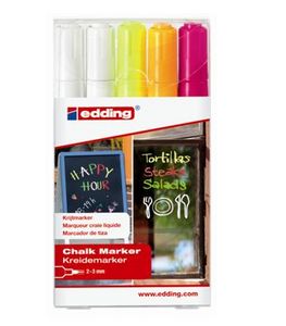 Rotulador Edding 4095 Tiza Liquida Blister 5 Unid Surtidas | Edding | Pack 1 Unidades Imagen principal del producto