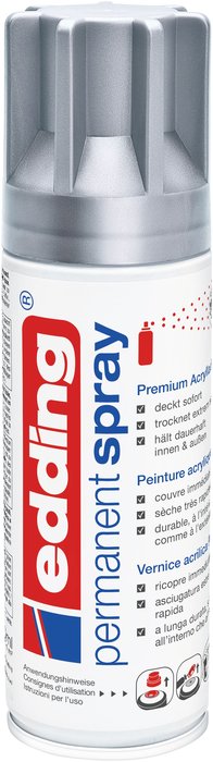 PINTURA ACRILICA SPRAY EDDING 5200 PERMANENTE PLATA MATE | 1 UNIDADES | (EDDING) Imagen principal del producto