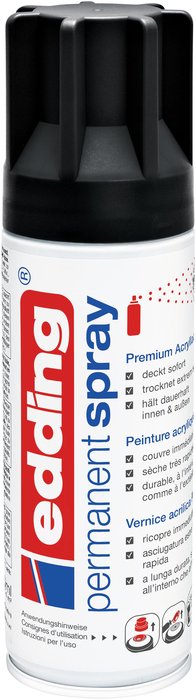 PINTURA ACRILICA SPRAY EDDING 5200 PERMANENTE NEGRO MATE | 1 UNIDADES | (EDDING) Imagen principal del producto