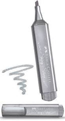 Marcador Faber Textliner 46 Metallic Plata | Faber Castell | Pack 10 Unidades
