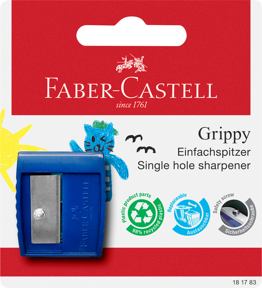 Afilalapiz Faber Castell Grippy Azul blister 1 ud Imagen principal del producto