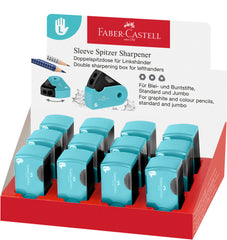 AFILALAPIZ DOBLE SLEEVE TURQUESA ZURDOS | 12 UNIDADES | (FABER CASTELL)