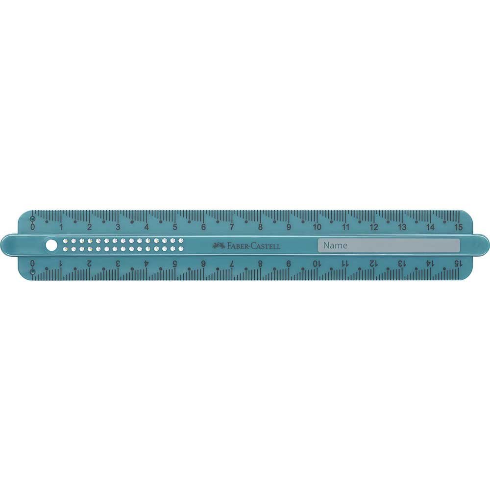 REGLA FABER CASTELL SPARKLE 15CM VERDE OCEANO | 6 UNIDADES | (FABER CASTELL) Imagen principal del producto