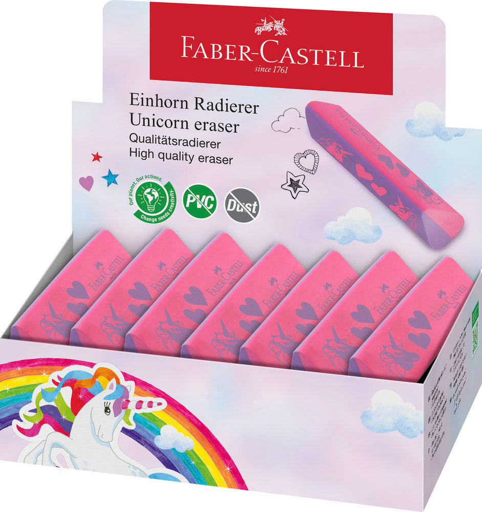 GOMA FABER PVC & DUST FREE UNICORNIO | 15 UNIDADES | (FABER CASTELL) Imagen principal del producto