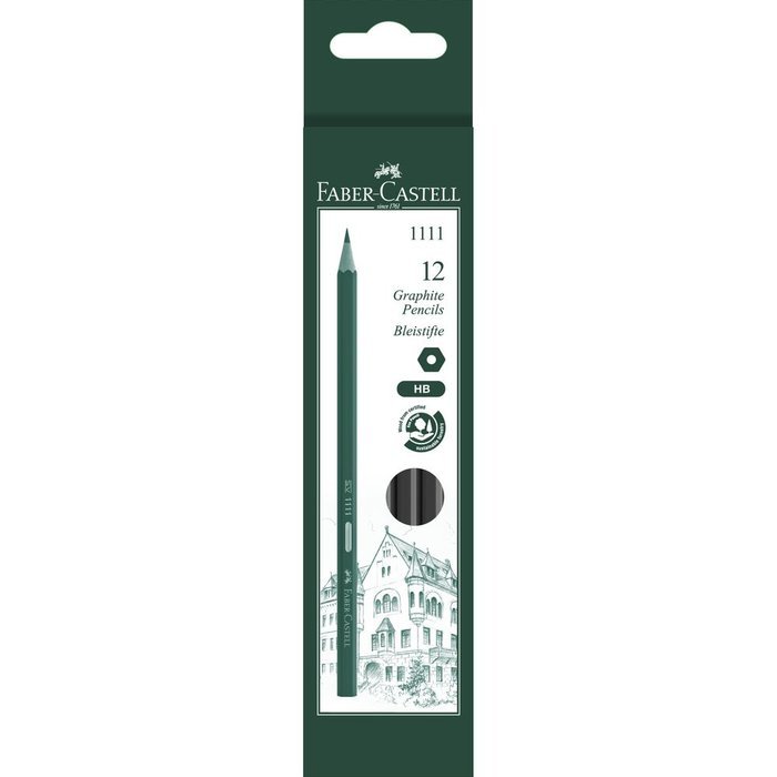 LAPIZ GRAFITO FABER CASTELL 1111 HB | 12 UNIDADES | (FABER CASTELL)