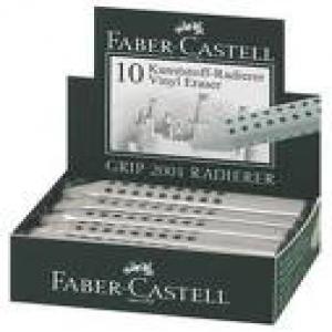 GOMAS TRIANGULAR BLANCA FABER GRIP 2001 | 10 UNIDADES | (FABER CASTELL)
