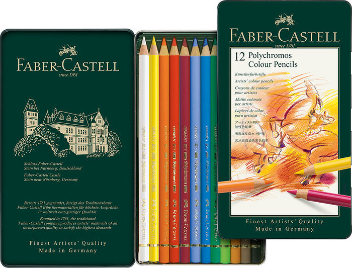 LAPIZ FABER CASTELL POLYCHROMOS 12 COLORES SURTIDOS | 1 UNIDADES | (FABER CASTELL) Imagen principal del producto