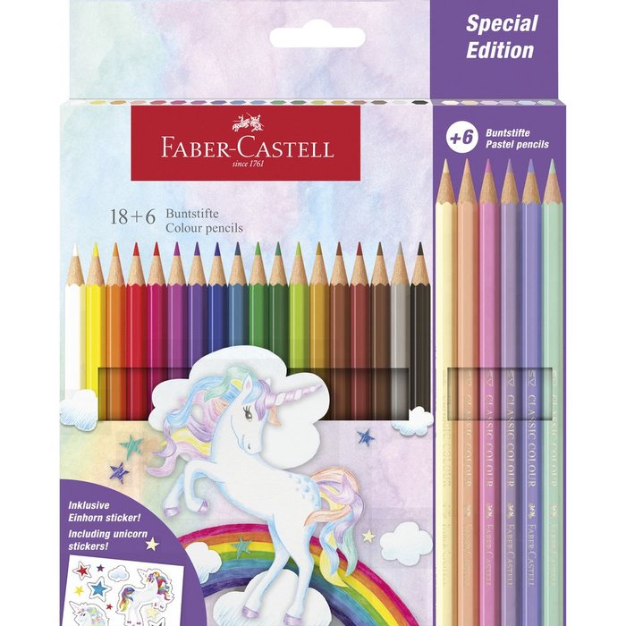 LAPIZ FABER CASTELL UNICORNIO 24 COLORES SURTIDO | 1 UNIDADES | (FABER CASTELL)