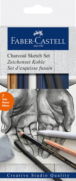 SET INICIACION CARBON CREATIVE STUDIO 7 PIEZAS | 1 UNIDADES | (FABER CASTELL) Imagen principal del producto