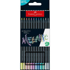 LAPIZ FABER CASTELL BLACK EDITION 12 COLORES METALIZADOS | 1 UNIDADES | (FABER CASTELL)