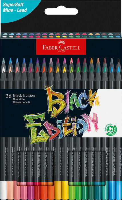 LAPIZ FABER CASTELL BLACK EDITION 24 COLORES BASICOS ESTUCHE | 1 UNIDADES | (FABER CASTELL) Imagen principal del producto