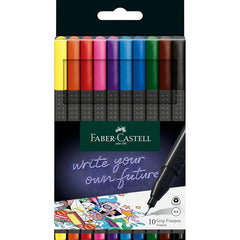 Rotulador Grip Finepen 0,4 Mm Estuche 10 Colores | Faber Castell | Pack 1 Unidades
