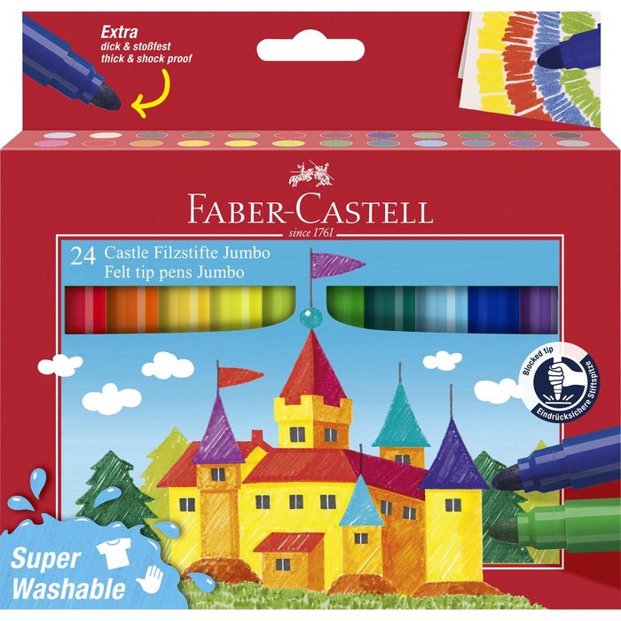 Rotulador Faber Castel Jumbo 24 Colores Surtidos | Faber Castell | Pack 1 Unidades