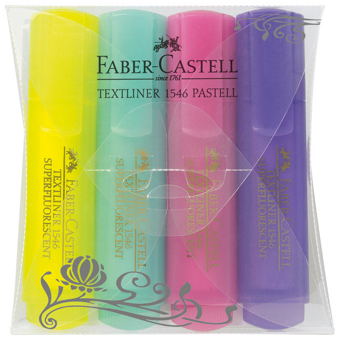 Marcador Textliner 1546 Pack 4 Colores Pastel Surtidos | Faber Castell | Pack 1 Unidades Imagen principal del producto
