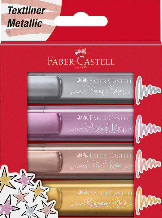 Marcador Faber Textliner 46 Metallic Blister 4 Colores | Faber Castell | Pack 1 Unidades Imagen principal del producto