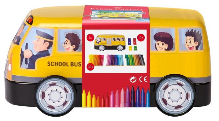 Rotulador Faber Connector Autobus Escolar 33 Colores Surtid | Faber Castell | Pack 1 Unidades
