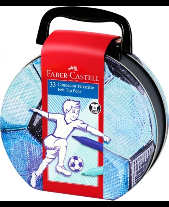 Rotulador Faber Connector Maleta Futbol 33 Colores Surtidos