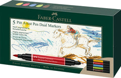 Rotulador Faber Pitt Artist Pen Dual Marker 5 Colores Surti | Faber Castell | Pack 1 Unidades