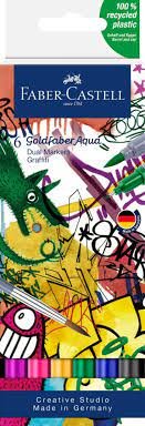 Rotulador Faber Goldfaber Aqua Estuche 6 Colores Graffiti | Faber Castell | Pack 1 Unidades