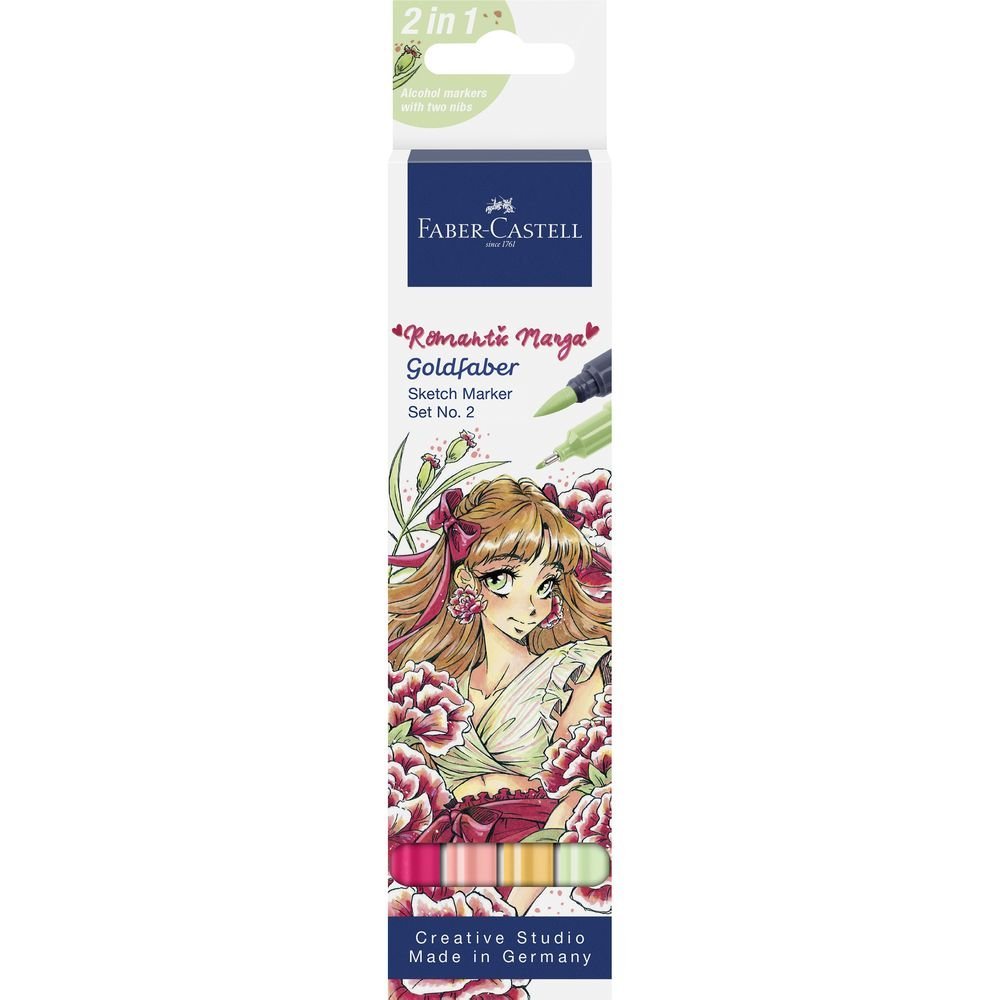 Set Faber Castell Sketch Marker Romantic Manga Gold Nº2