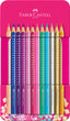 LAPIZ FABER SPARKLE 12 COLORES SURTIDOS ESTUCHE METALICO | 1 UNIDADES | (FABER CASTELL)
