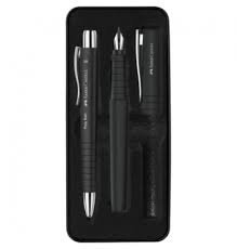 JUEGO BOLIGRAFO + PLUMA FABER XB NEGRO | 1 UNIDADES | (FABER CASTELL)