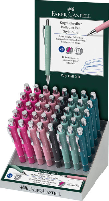 Expositor 40 Bolígrafos Faber Castell Poly Ball Colours XB Imagen principal del producto