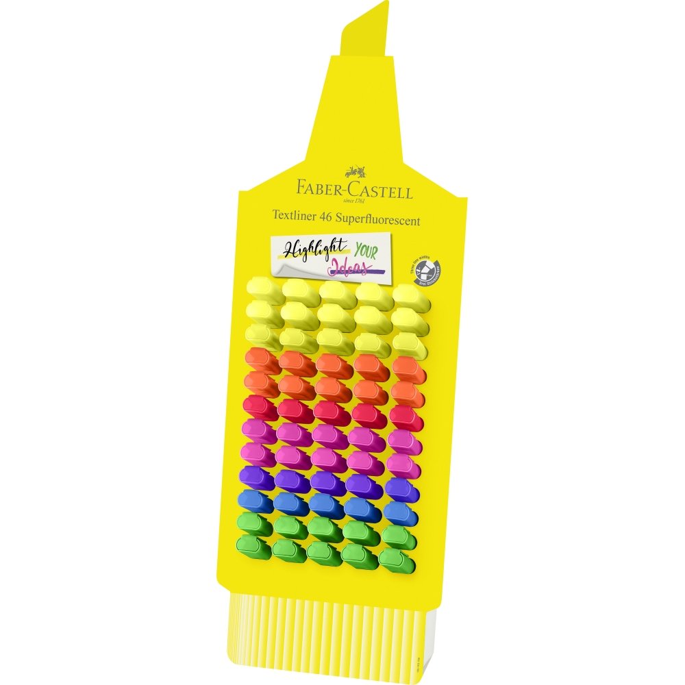 Expositor 60 Marcador Textliner 48 Fluorescente Faber Castell Imagen principal del producto