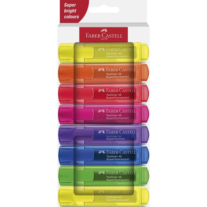 Marcador Faber Castell Textliner 46 8 Colores Surtido | Faber Castell | Pack 1 Unidades